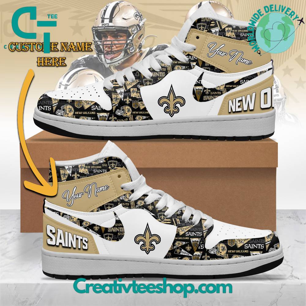 New Orleans Saints AJ1 High Sneakers Shoes For Men And Women Calebmatthewhans Neasalamis