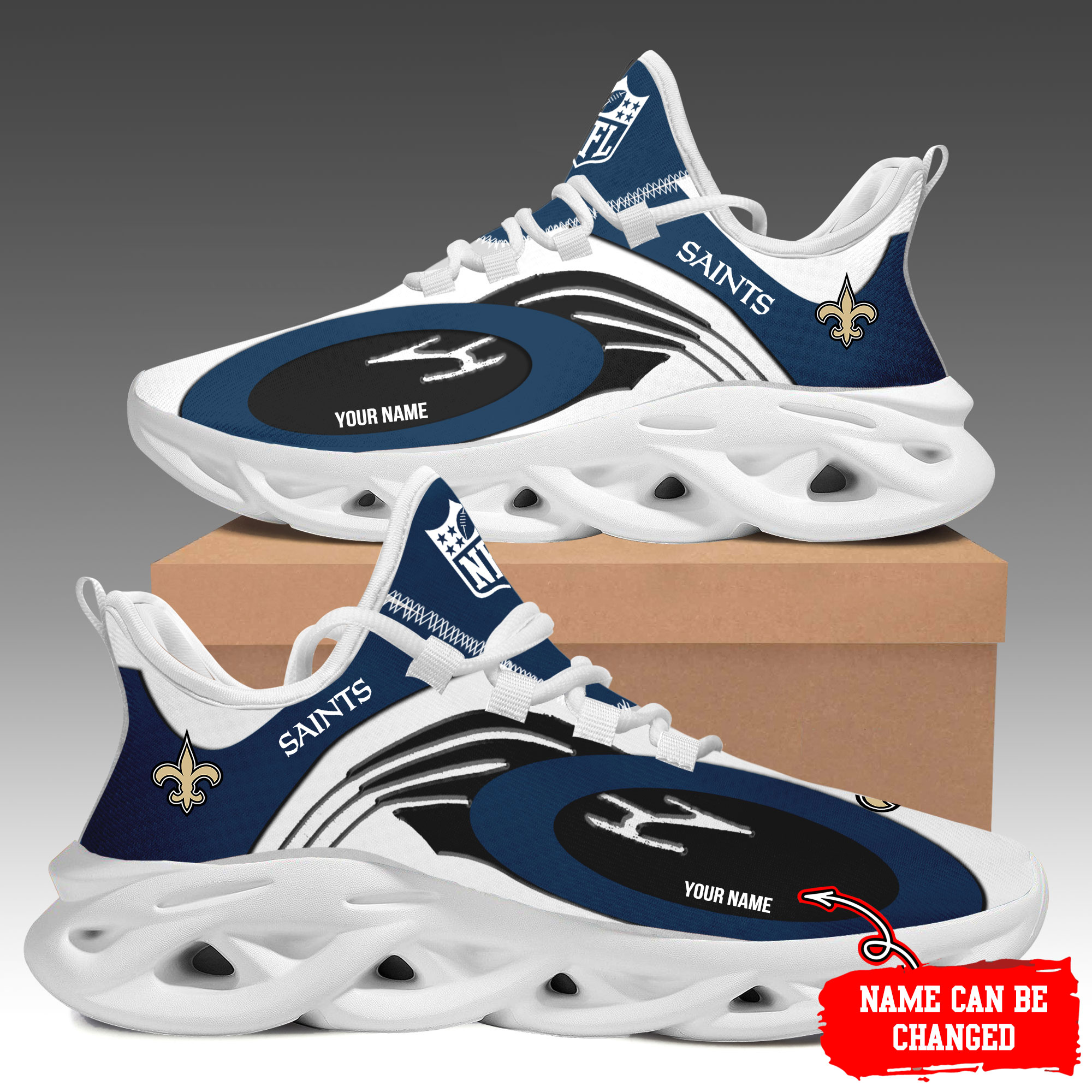 New Orleans Saints Max Soul Shoes Sneakers For Men And Women neasalamis.com
