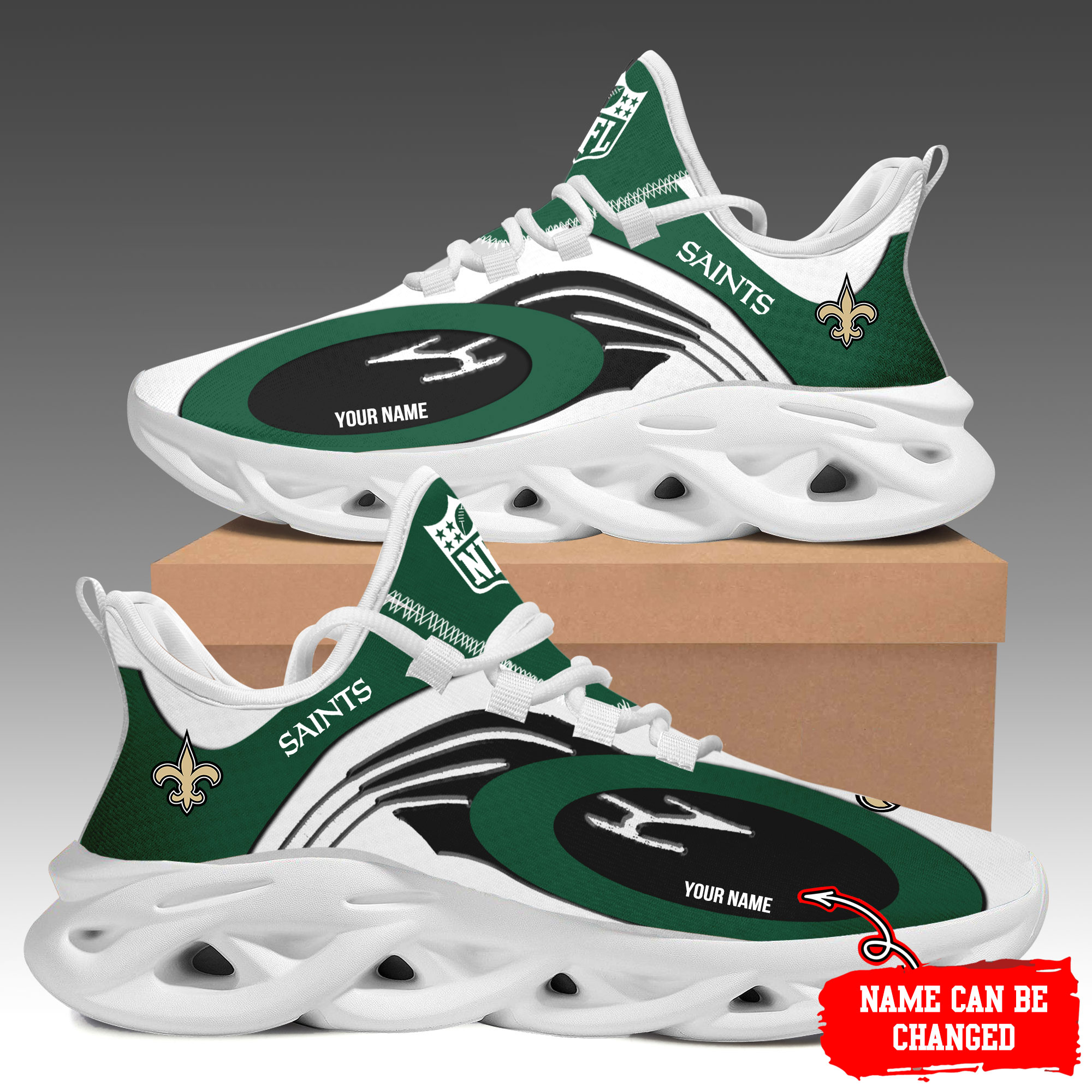 New Orleans Saints Max Soul Shoes Sneakers For Men And Women neasalamis.com