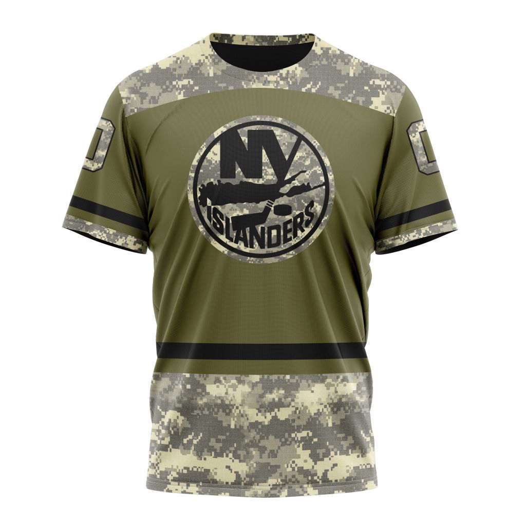 New York Islanders Special Military Appreciation Design 04 Personalized Name And Number T-Shirt Style Neasalamis.com