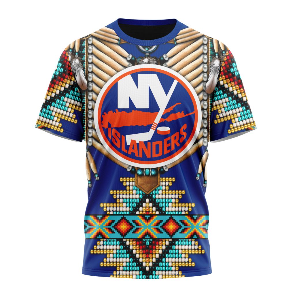 New York Islanders Special Native Costume Design 02 Personalized Name And Number T-Shirt Style Neasalamis.com