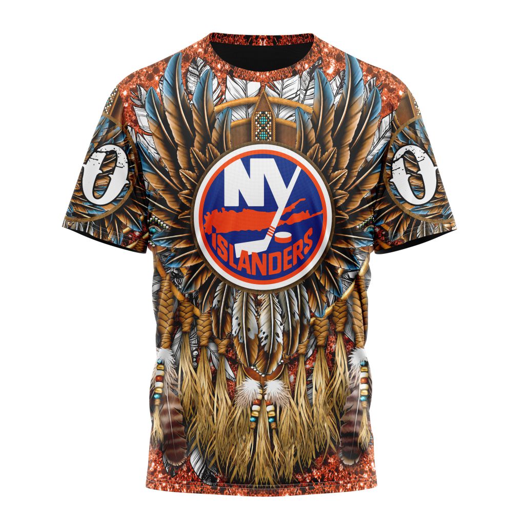 New York Islanders Special Native Costume Design Personalized Name And Number T-Shirt Style Neasalamis.com