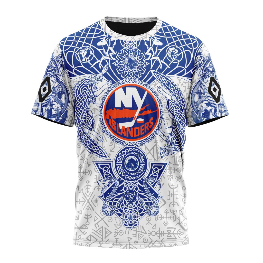 New York Islanders Special Norse Viking Symbols Personalized Name And Number T-Shirt Style Neasalamis.com