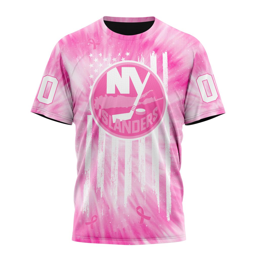 New York Islanders Special Pink Tie-Dye Personalized Name And Number T-Shirt Style Neasalamis.com