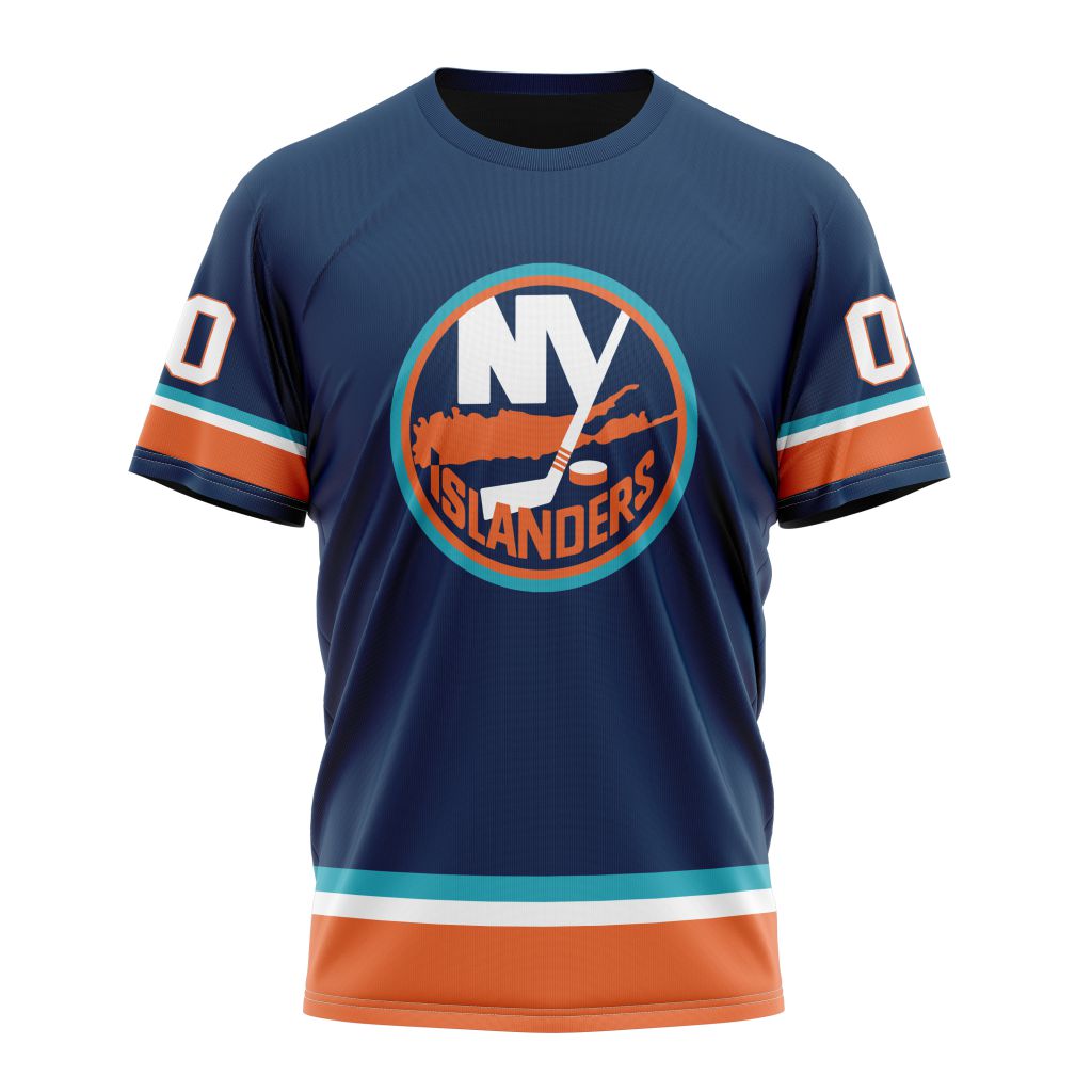 New York Islanders Special Throwback Design 01 Personalized Name And Number T-Shirt Style Neasalamis.com