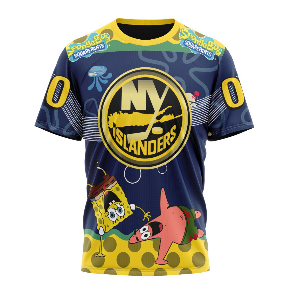 New York Islanders Specialized Jersey With SpongeBob Personalized Name And Number T-Shirt Style Neasalamis.com