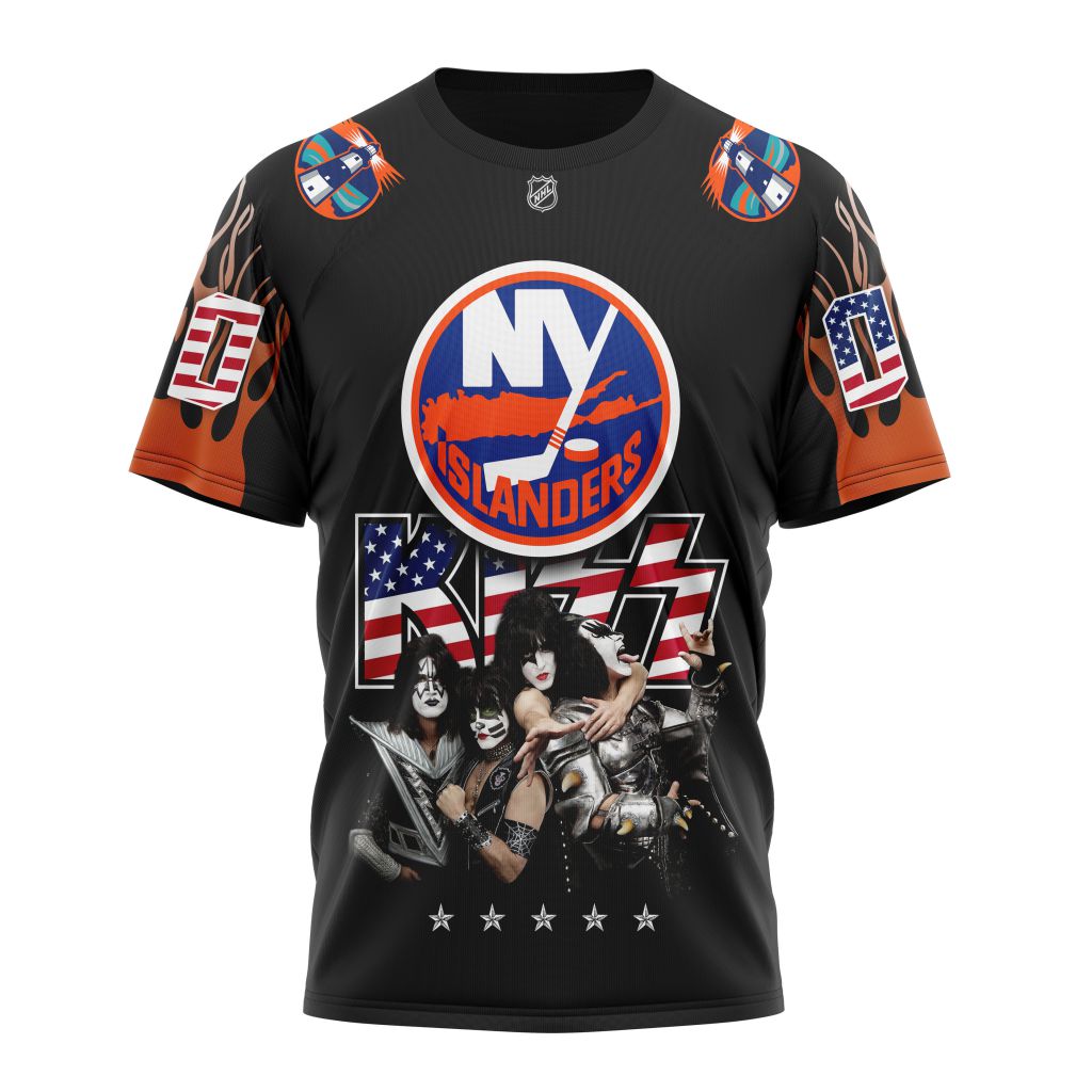 New York Islanders X Kiss Specialized Design Personalized Name And Number T-Shirt Style 82318 Neasalamis.com