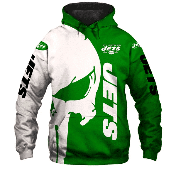 New York Jets Punisher NFL Unisex 3D Hoodie Neasalamis