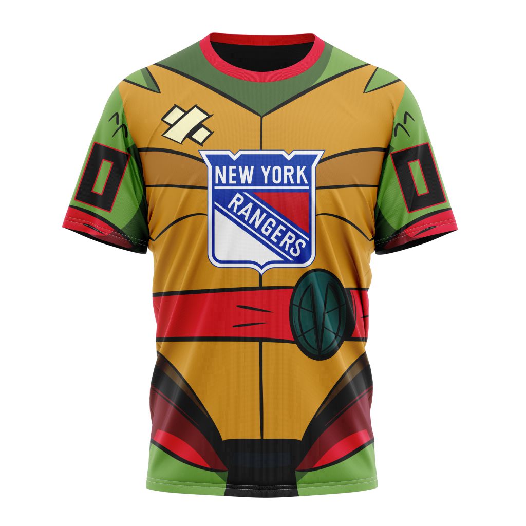 New York Rangers Special Teenage Mutant Ninja Turtles Design Personalized Name And Number T-Shirt Style Neasalamis.com