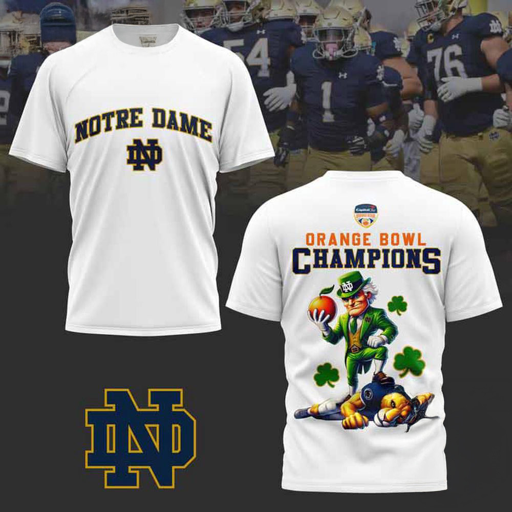 Notre Dame Fighting Irish 2025 Orange Bowl Champions Shirt Football Lovers Neasalamis.com