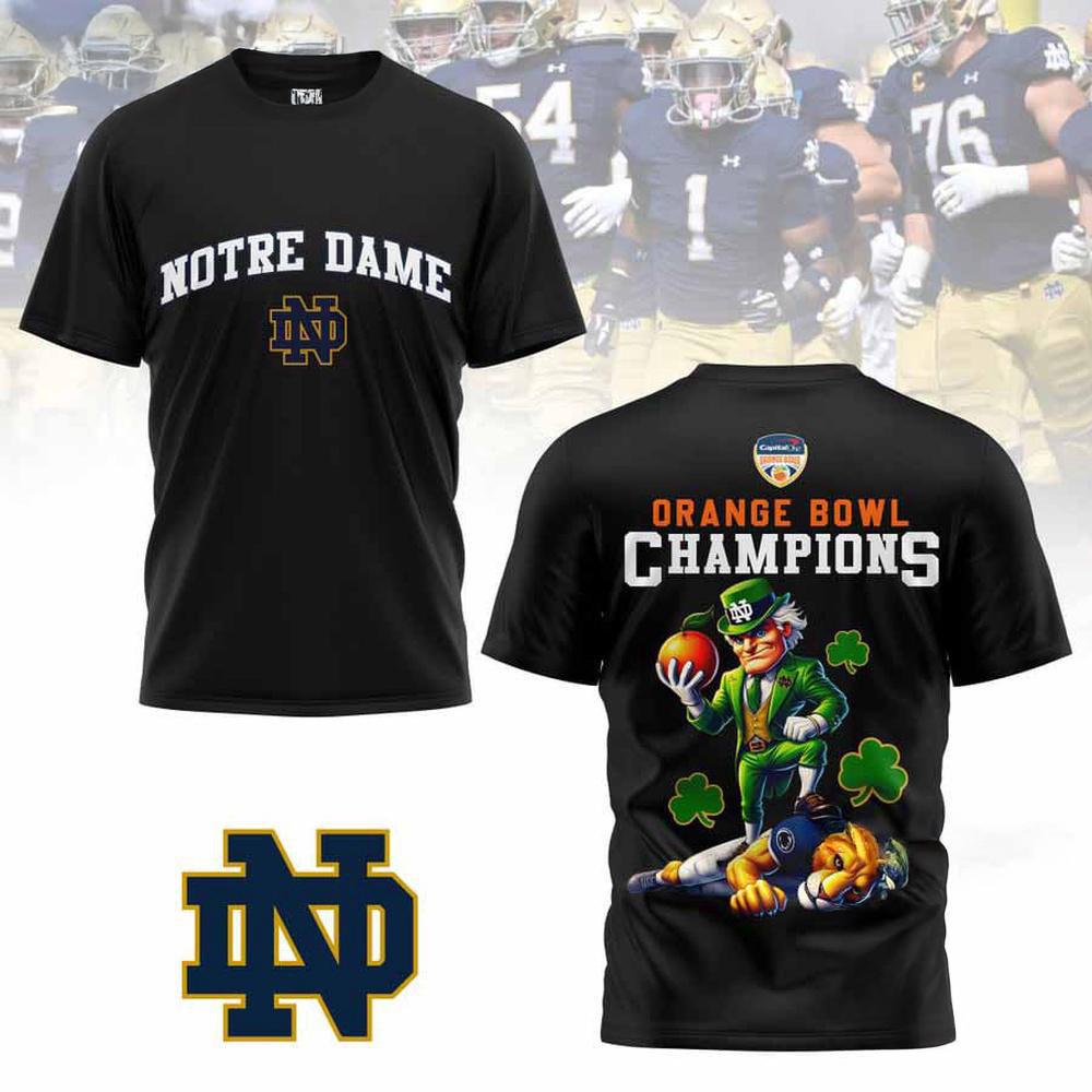 Notre Dame Fighting Irish 2025 Orange Bowl Champions Shirt Neasalamis.com