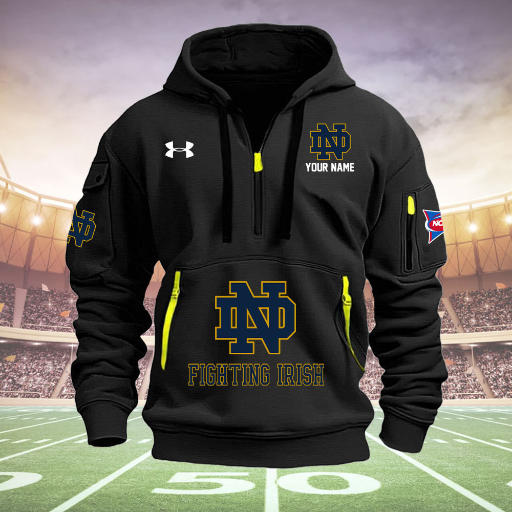 Notre Dame Fighting Irish Quarter Zip Hoodie Style Neasalamis