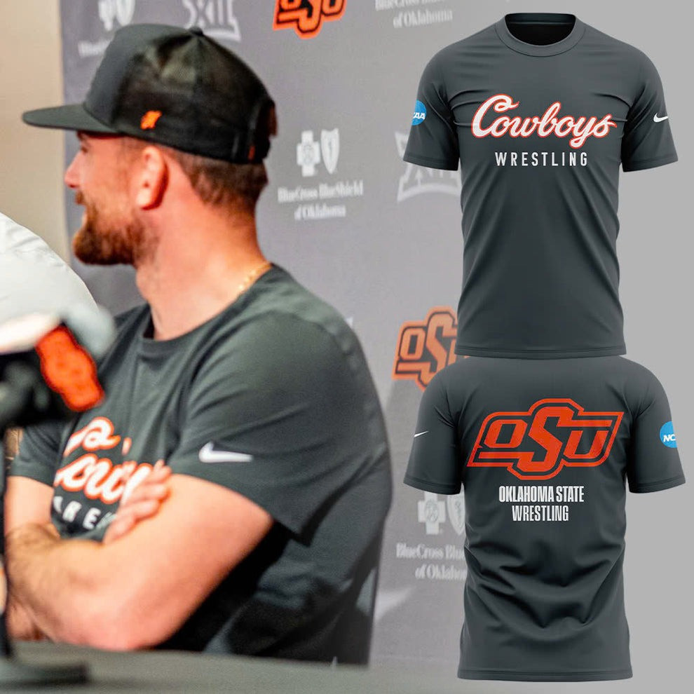OSU Cowboy Wrestling T-Shirt Oklahoma State Wrestling Shirt Apparel Neasalamis.com