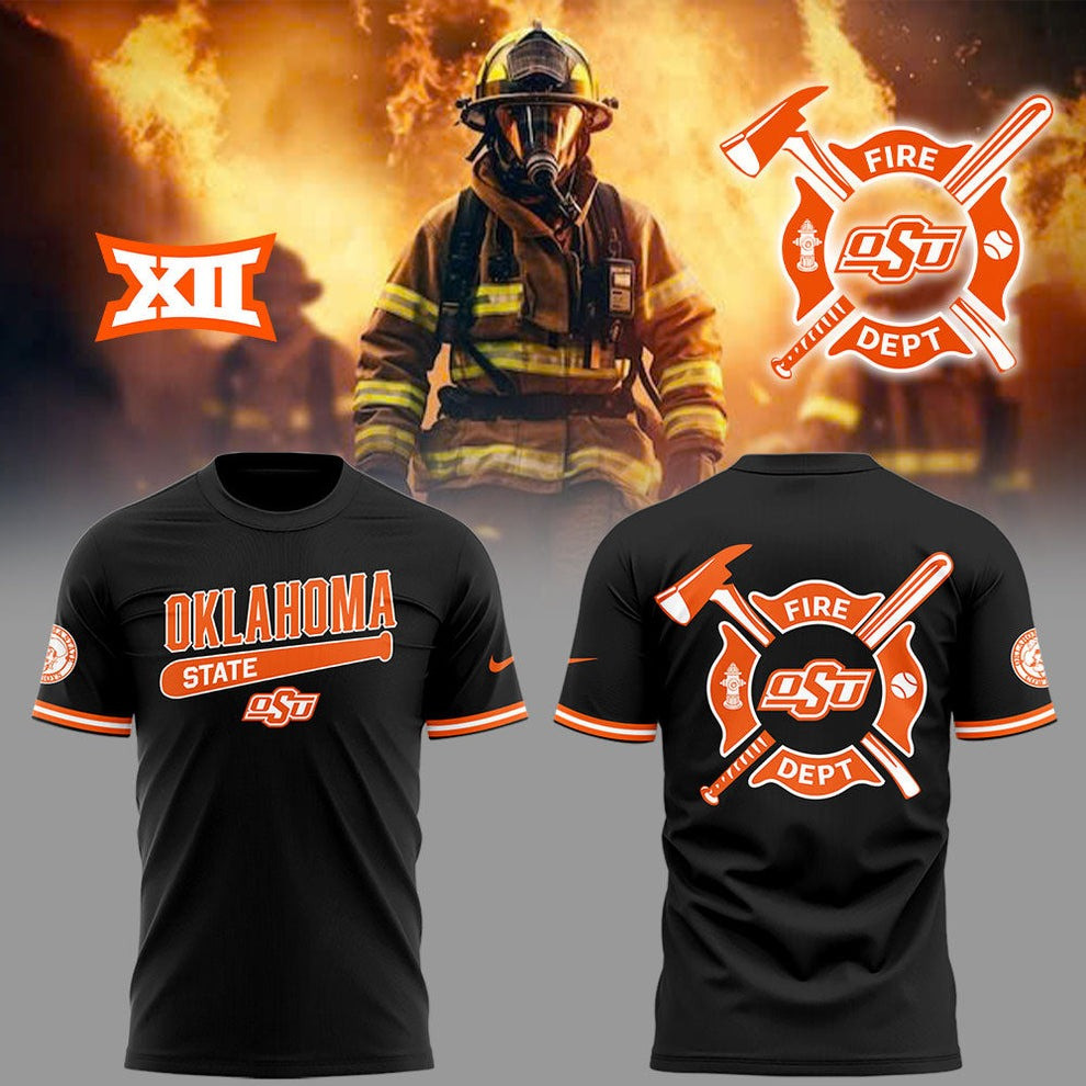 OSU Cowboys Baseball X Firefighter Appreciation Night Shirt Oklahoma State Merch Neasalamis.com