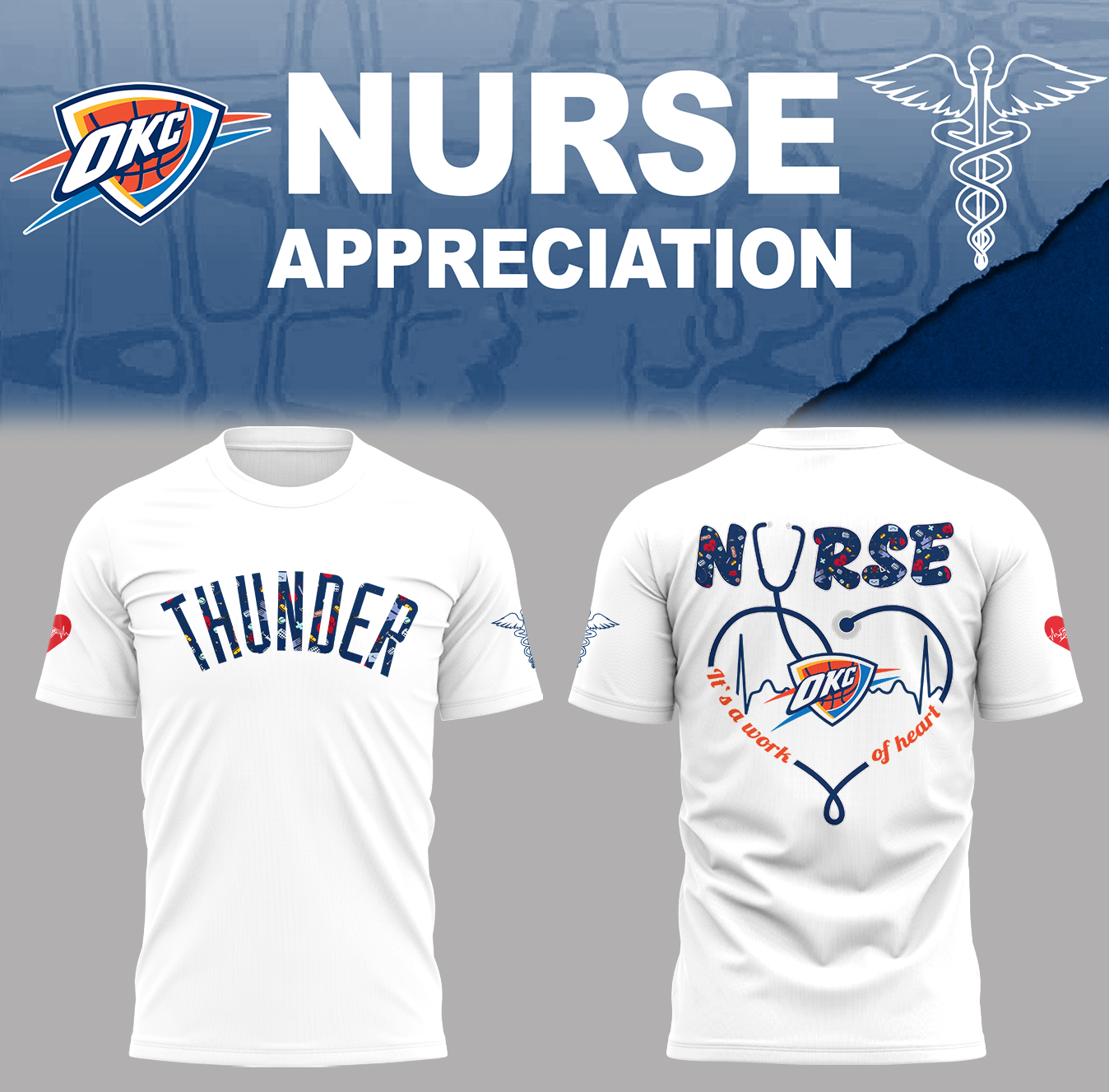 Oklahoma City Thunder Nurse Appreciation Shirt Gift Ideas For Basketball Players Neasalamis.com