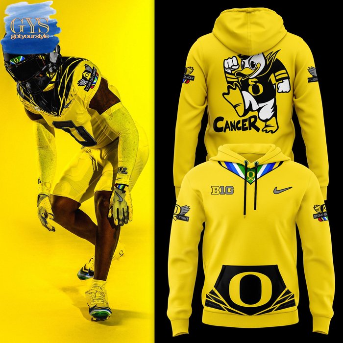 Oregon Ducks Stomp Out Cancer Heroes 2024 Hoodie Neasalamis