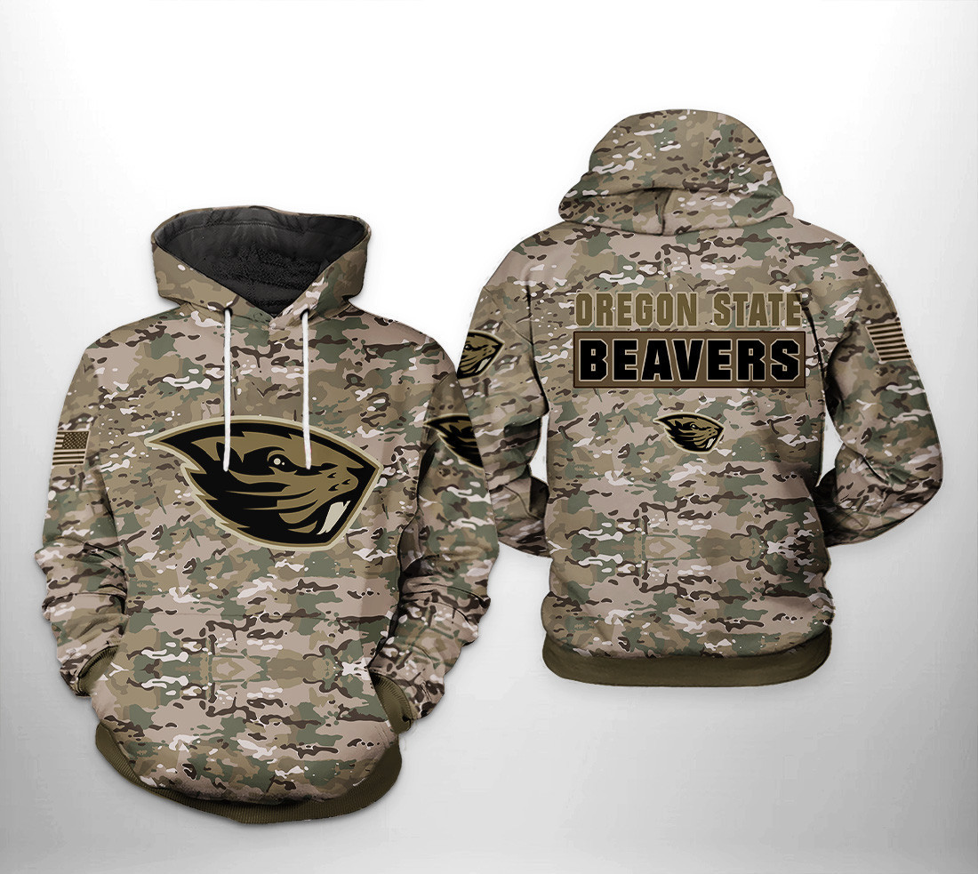 Oregon State Beavers NCAA Camo Hoodie Zip Hoodie Neasalamis