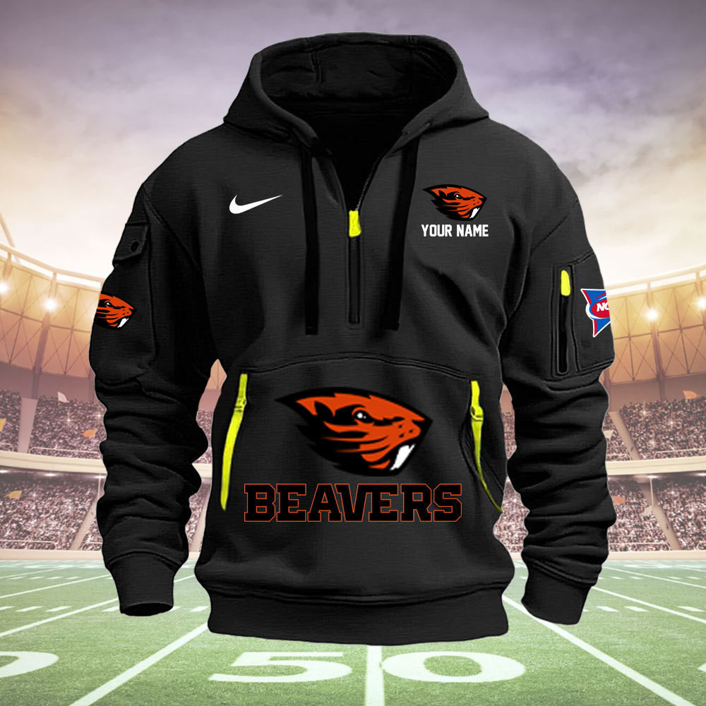 Oregon State Beavers Quarter Zip Hoodie Style Neasalamis
