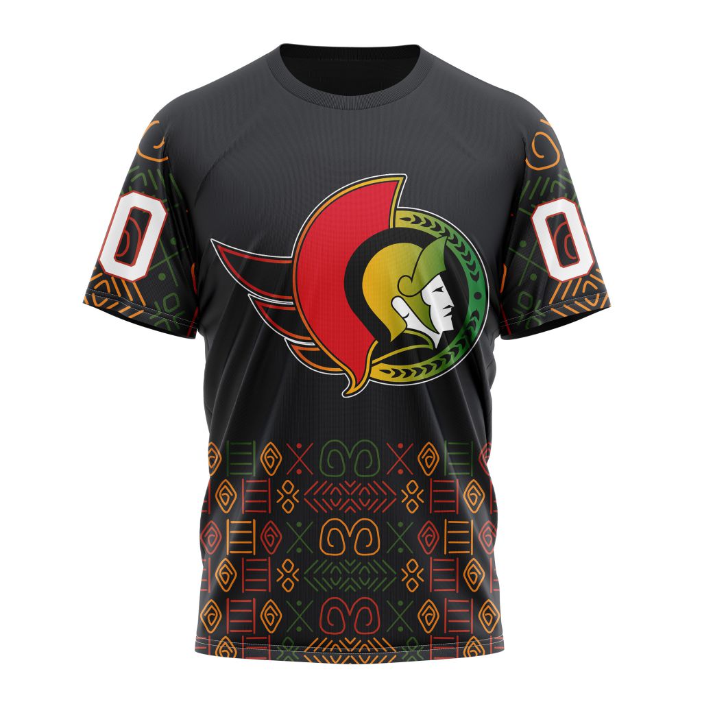 Ottawa Senators Special Design For Black History Month 01 Personalized Name And Number T-Shirt Style Neasalamis.com
