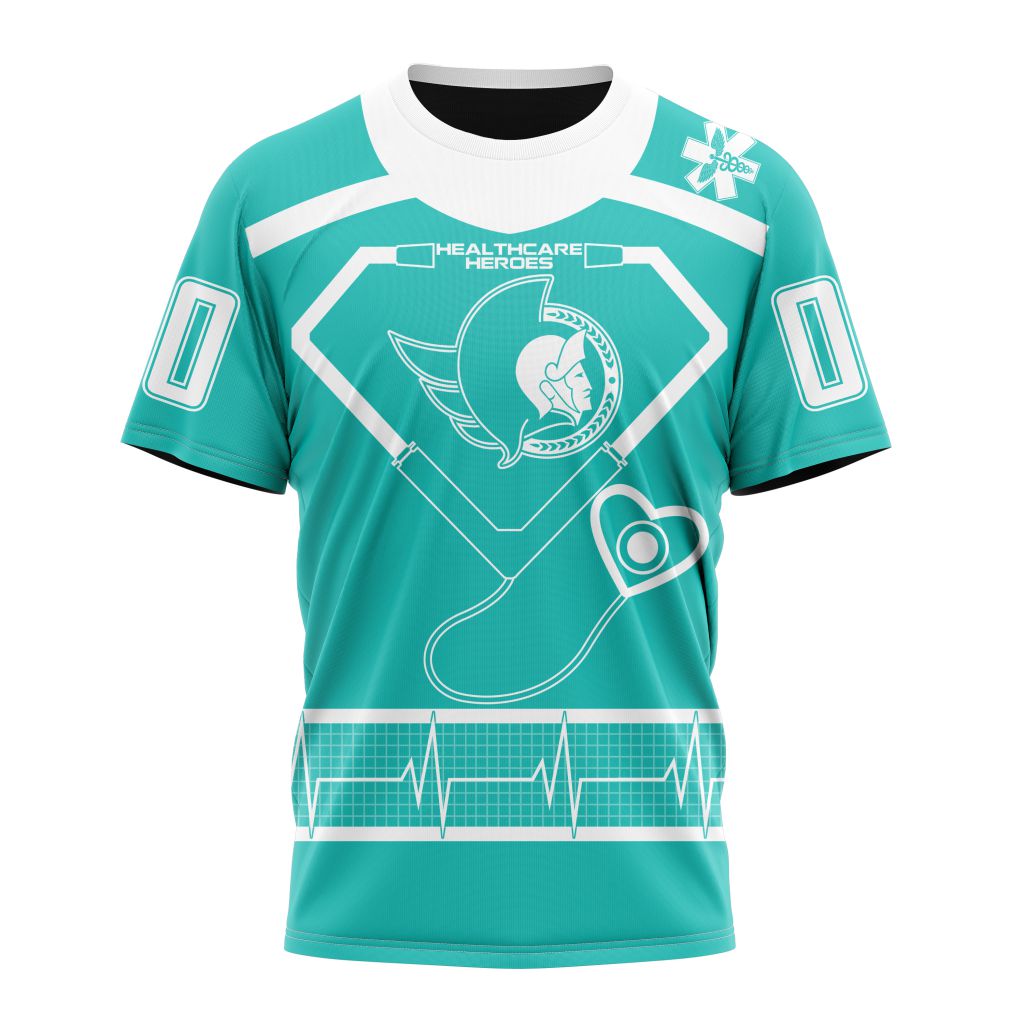 Ottawa Senators Special Design Honoring Healthcare Heroes Personalized Name And Number T-Shirt Style Neasalamis.com