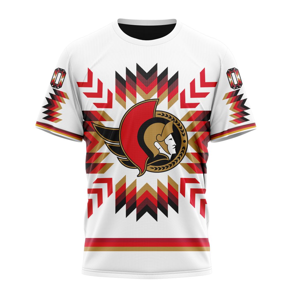 Ottawa Senators Special Design With Native Pattern Personalized Name And Number T-Shirt Style Neasalamis.com