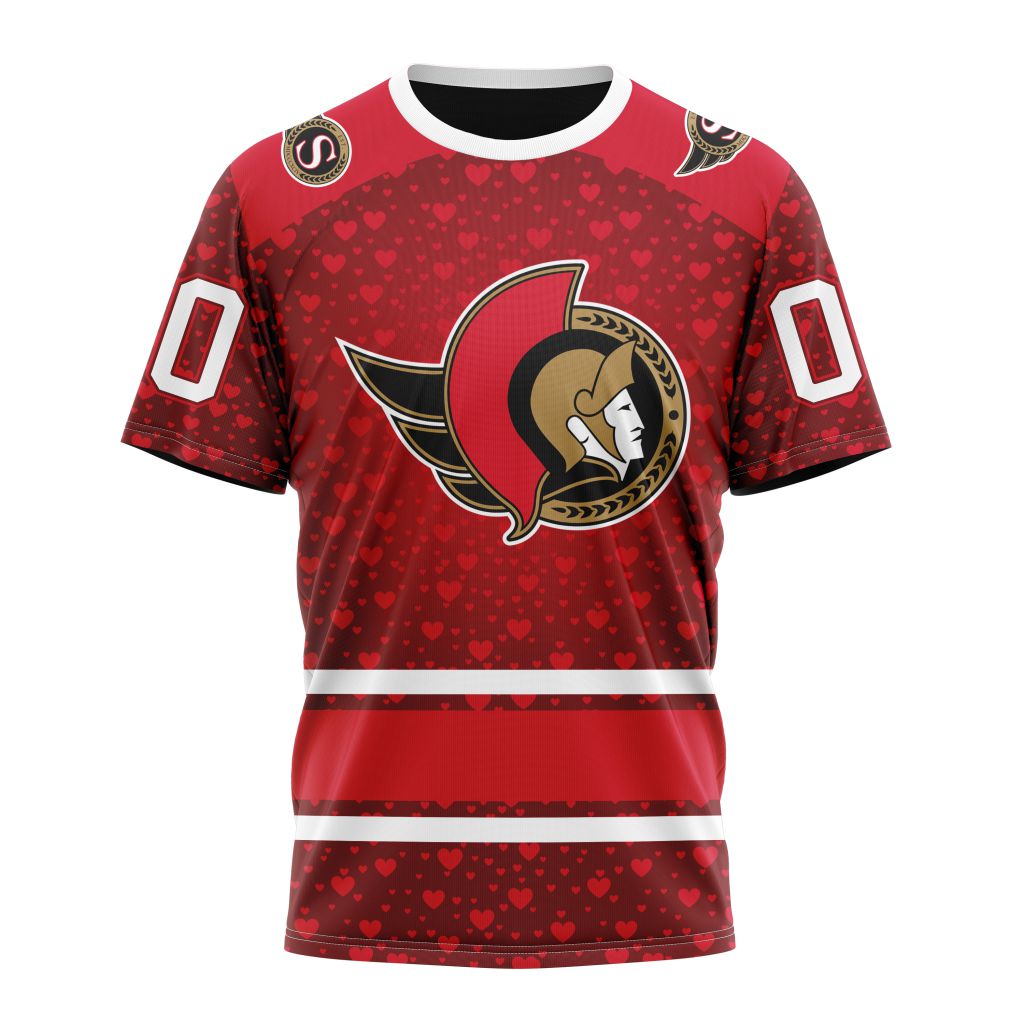 Ottawa Senators Special Gift For Valentines Day 01 Personalized Name And Number T-Shirt Style Neasalamis.com