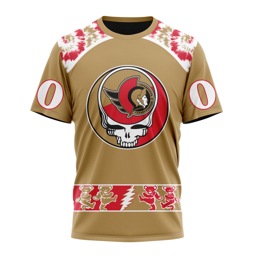 Ottawa Senators Special Grateful Dead Design Personalized Name And Number T-Shirt Style Neasalamis.com