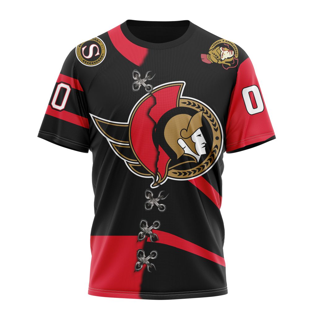 Ottawa Senators Special Home Mix Reverse Retro Personalized Kits Personalized Name And Number T-Shirt Style Neasalamis.com