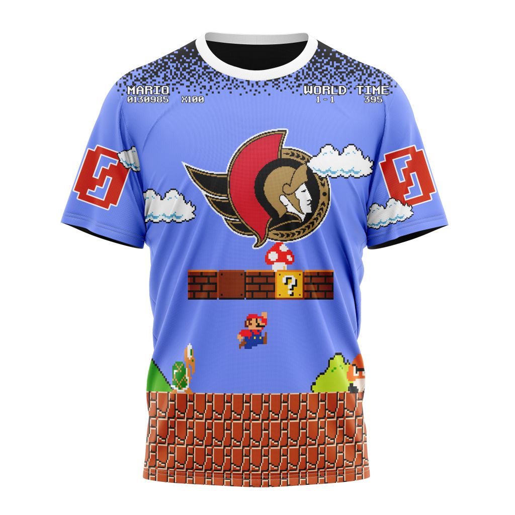 Ottawa Senators Special Kits With Super Mario Game Design Personalized Name And Number T-Shirt Style Neasalamis.com