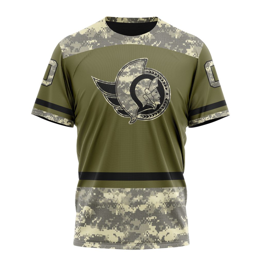Ottawa Senators Special Military Appreciation Design 04 Personalized Name And Number T-Shirt Style Neasalamis.com
