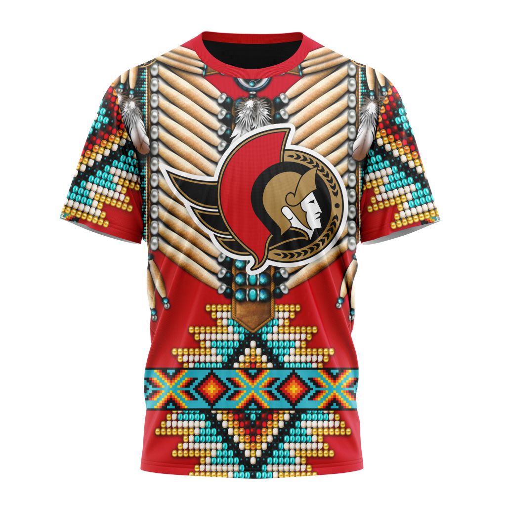 Ottawa Senators Special Native Costume Design 02 Personalized Name And Number T-Shirt Style Neasalamis.com