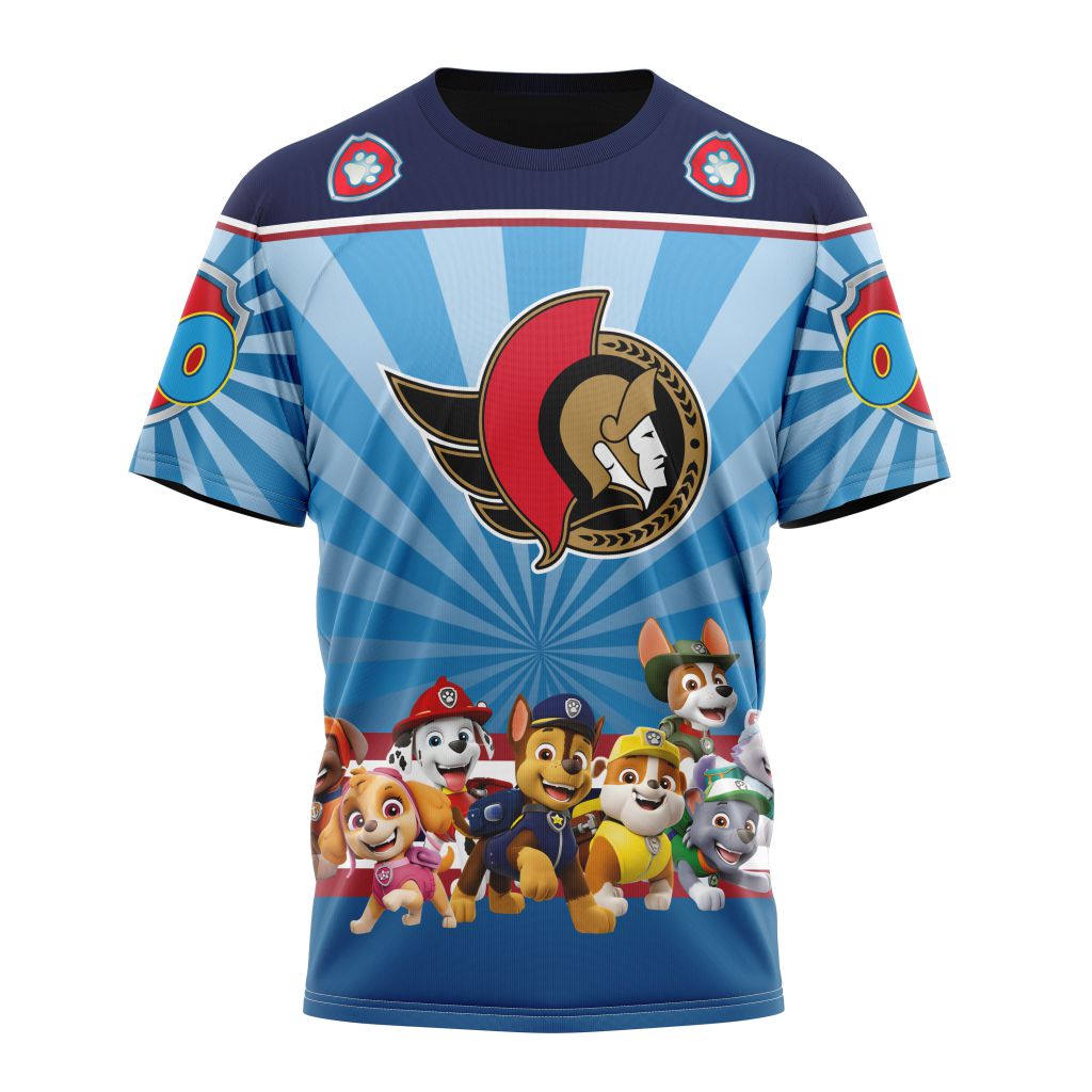 Ottawa Senators Special Paw Patrol Kits Personalized Name And Number T-Shirt Style Neasalamis.com