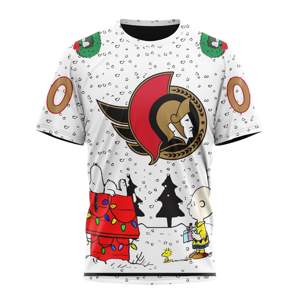 Ottawa Senators Special Peanuts Design Personalized Name And Number T-Shirt Style Neasalamis.com