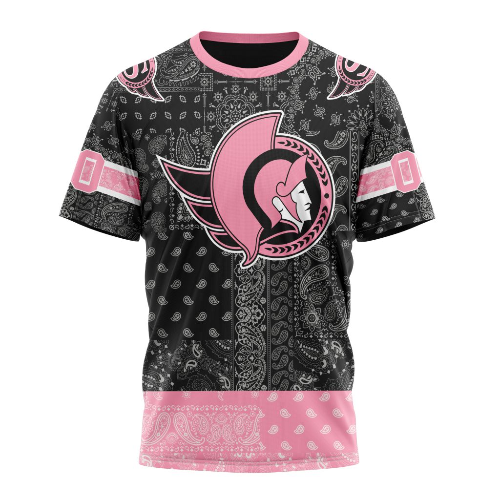 Ottawa Senators Special Pink Paisley Design 01 Personalized Name And Number T-Shirt Style Neasalamis.com