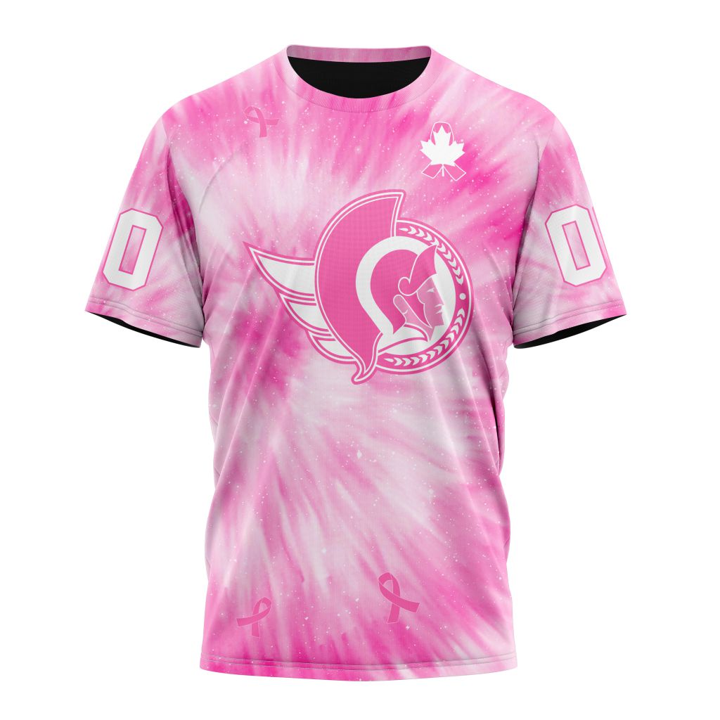 Ottawa Senators Special Pink Tie-Dye Personalized Name And Number T-Shirt Style Neasalamis.com