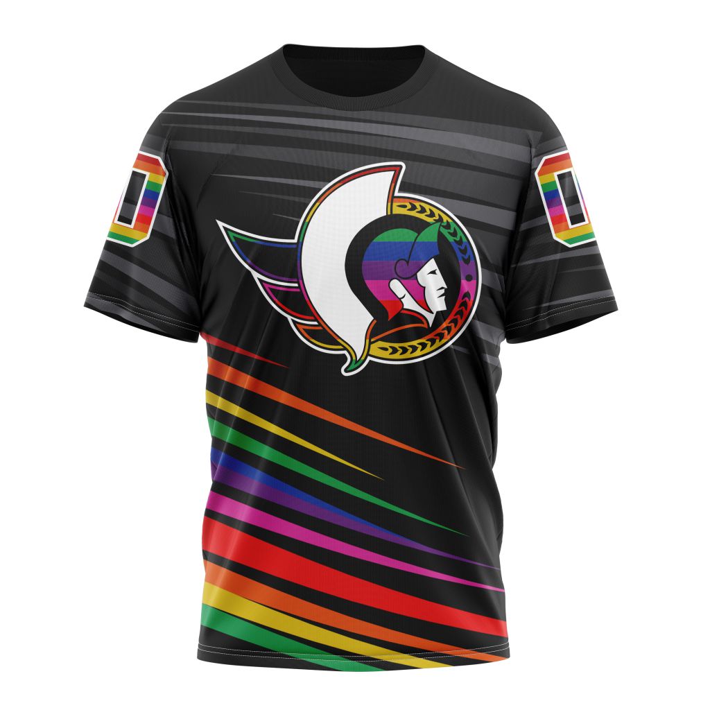 Ottawa Senators Special Pride Design Hockey Is For Everyone 01 Personalized Name And Number T-Shirt Style Neasalamis.com