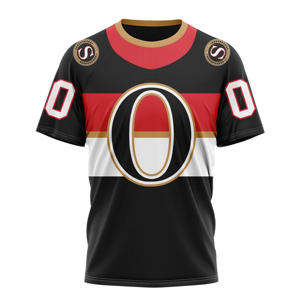 Ottawa Senators Special Reverse Retro Redesign Personalized Name And Number T-Shirt Style Neasalamis.com