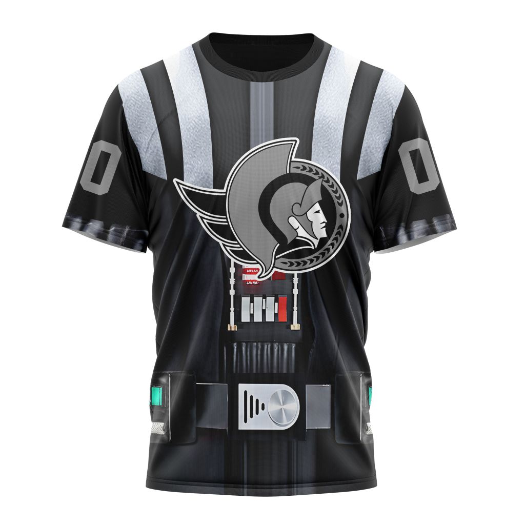 Ottawa Senators Special Star Wars Darth Vader Design 01 Personalized Name And Number T-Shirt Style Neasalamis.com