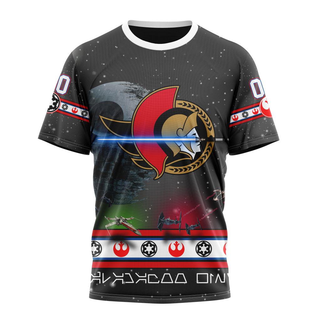 Ottawa Senators Special Star Wars Design Personalized Name And Number T-Shirt Style Neasalamis.com
