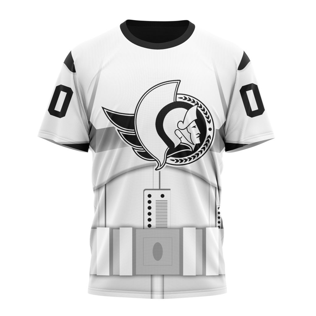 Ottawa Senators Special Star Wars Stormtroopers Design Personalized Name And Number T-Shirt Style Neasalamis.com