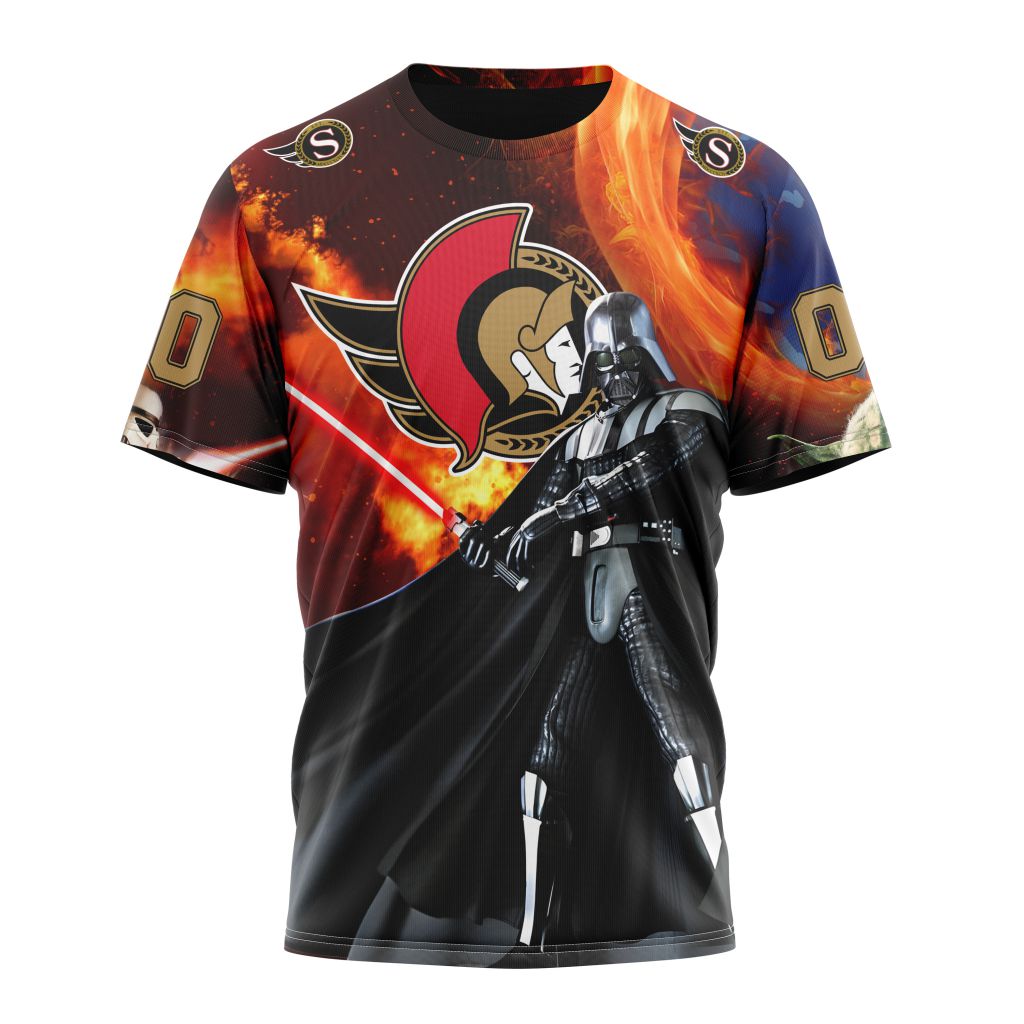 Ottawa Senators Specialized Design X Star War Personalized Name And Number T-Shirt Style Neasalamis.com