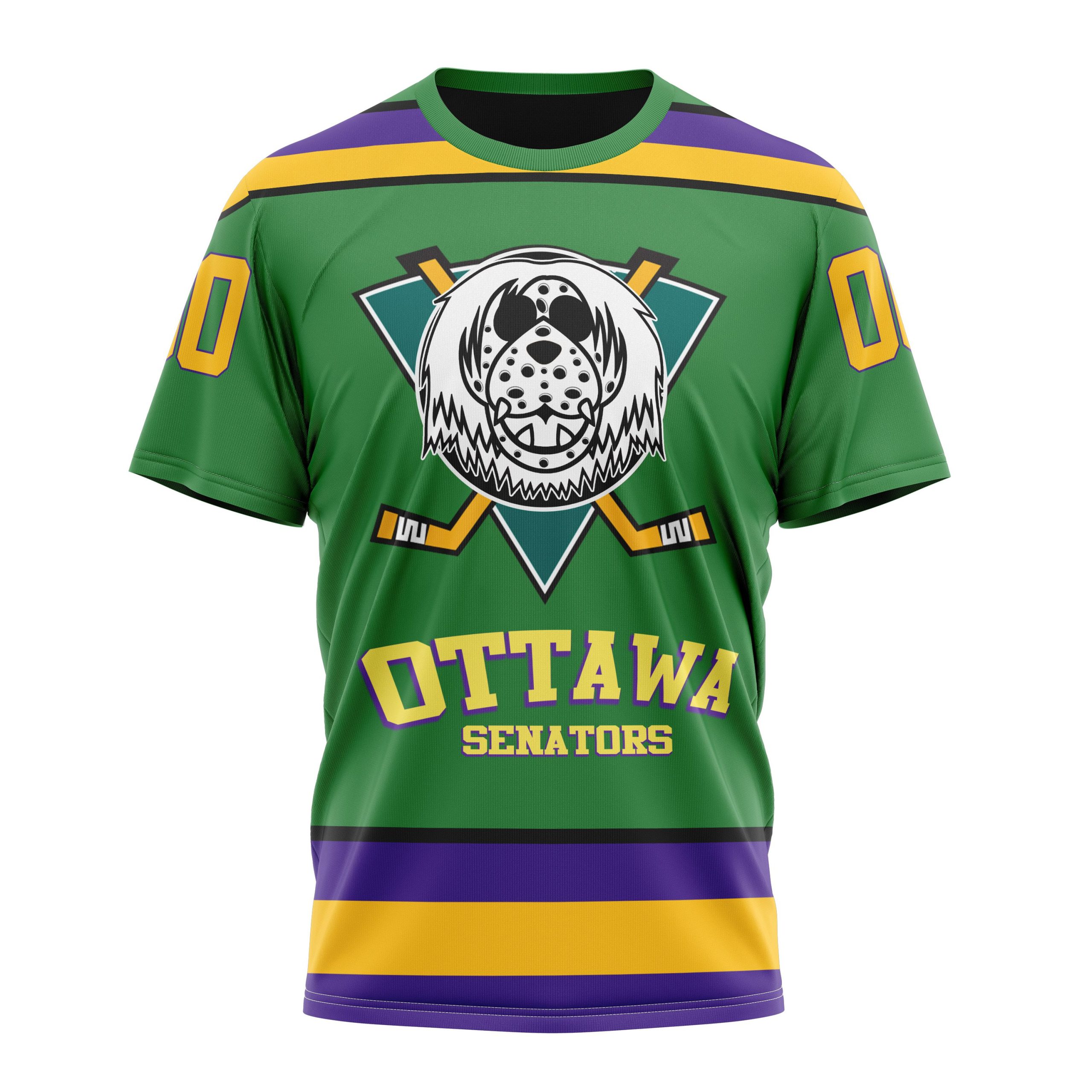 Ottawa Senators Specialized Design X The Mighty Ducks Personalized Name And Number T-Shirt Style Neasalamis.com