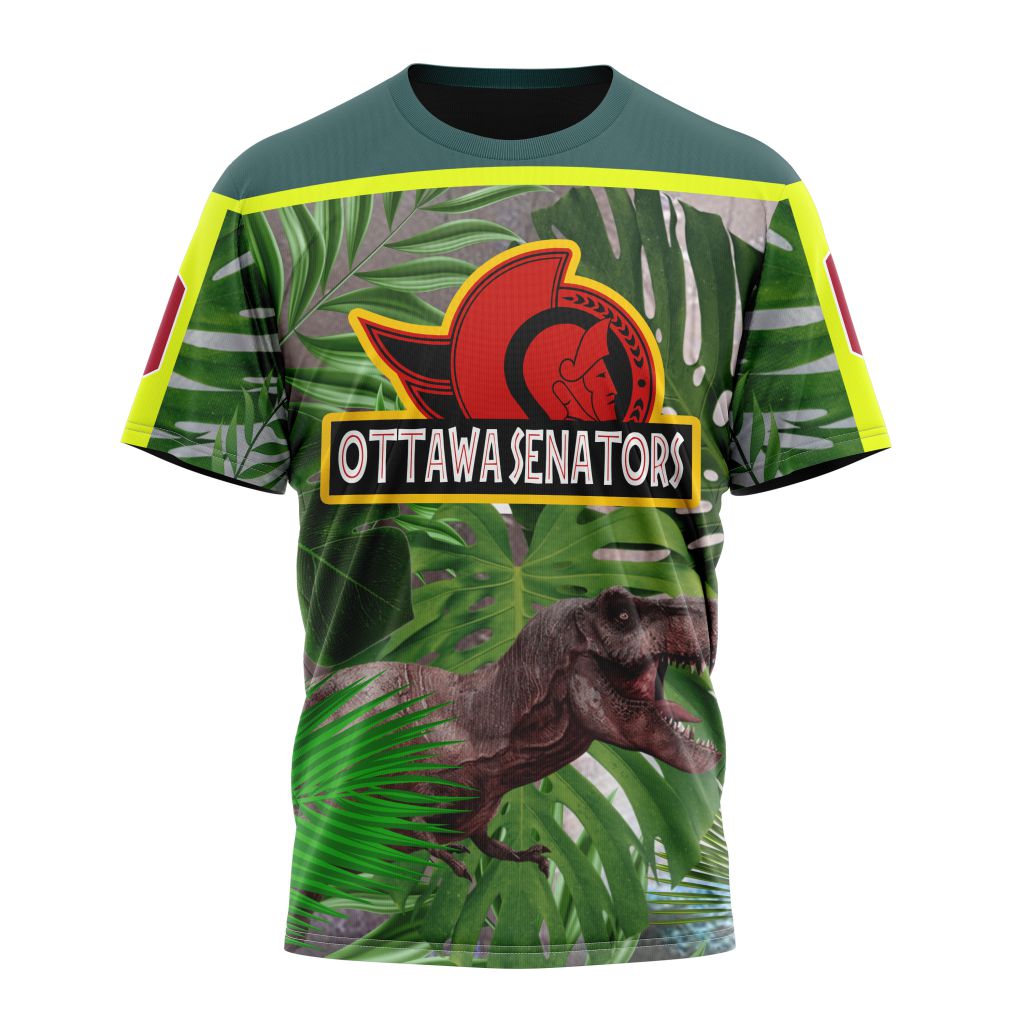 Ottawa Senators Specialized Jersey Hockey For Jurassic World Personalized Name And Number T-Shirt Style Neasalamis.com