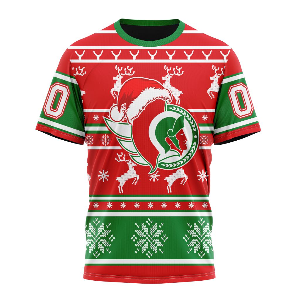 Ottawa Senators Specialized Unisex Christmas Is Coming Personalized Name And Number T-Shirt Style Neasalamis.com