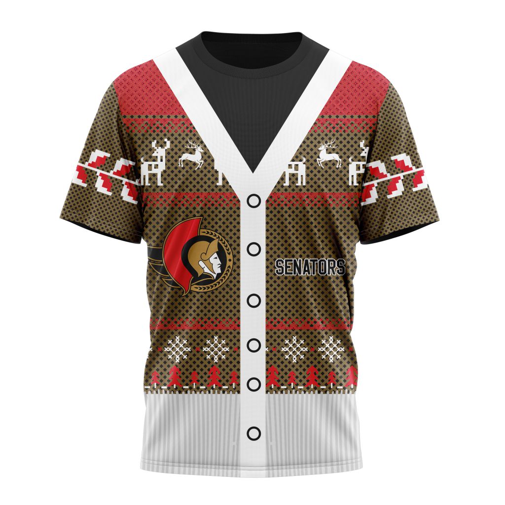 Ottawa Senators Specialized Unisex Sweater For Chrismas Season Personalized Name And Number T-Shirt Style Neasalamis.com