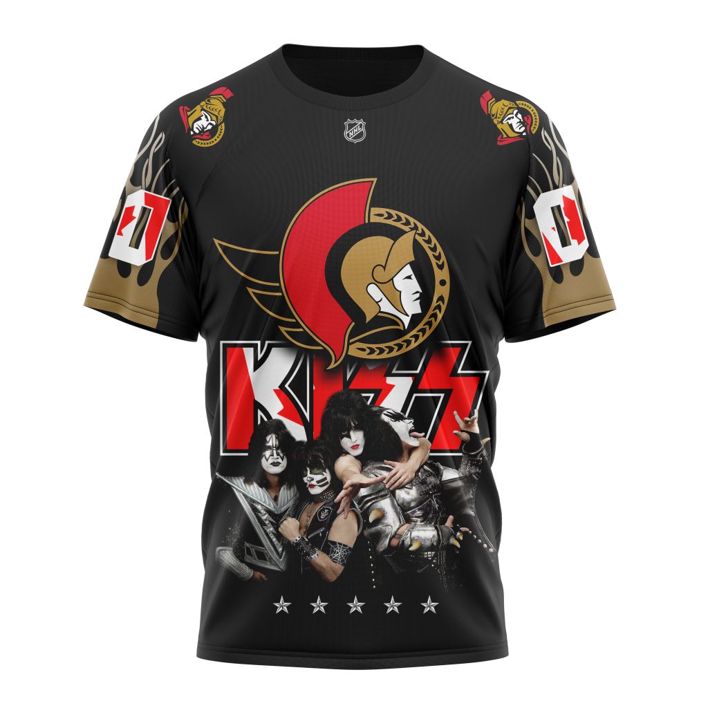 Ottawa Senators X Kiss Specialized Design Personalized Name And Number T-Shirt Style 50859 Neasalamis.com