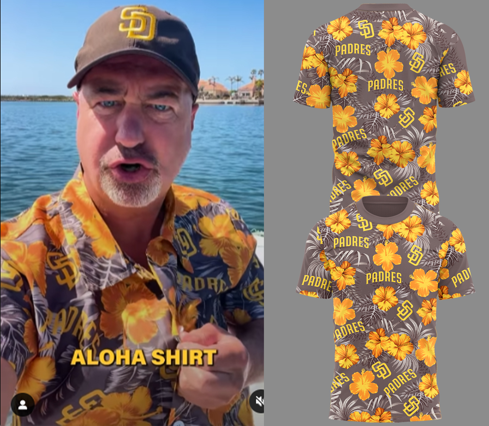 Padres Baseball Aloha T-Shirt Baseball Coach Gift Ideas Neasalamis.com