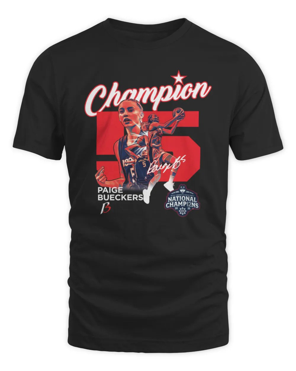 Paige Bueckers NCAA March Madness National Champion T-Shirt Gift For Basketball Lover Neasalamis.com
