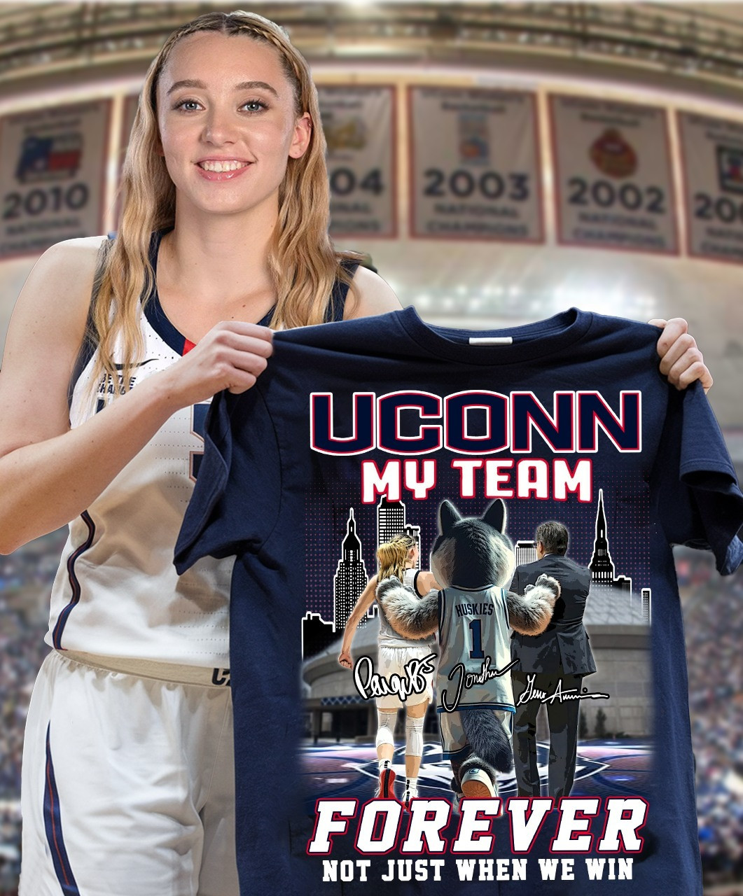 Paige Bueckers T-Shirt Uconn Huskies My Team Forever Not Just When We Win Fan Merch Neasalamis.com