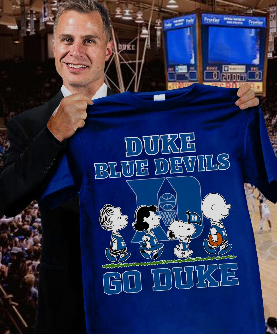 Peanuts Snoopy Duke Blue Devils Go Duke T-Shirt For Basketball Fans Neasalamis.com